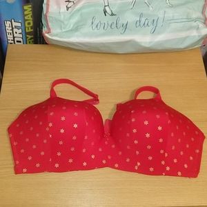 Cacique simply wire free foam Red Gold Snowflakes